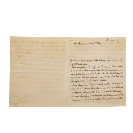CASANOVA - Extremely rare letter of the famous adventurer. - Foto 2