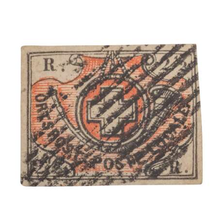 Switzerland, transitional period - 1850, 2 1/2 centimes, black/brown red, - фото 1