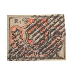 Switzerland, transitional period - 1850, 2 1/2 centimes, black/brown red,