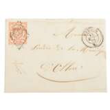 Switzerland - 1852, 15 cts, rayon III, brick red, on envelope, - photo 1