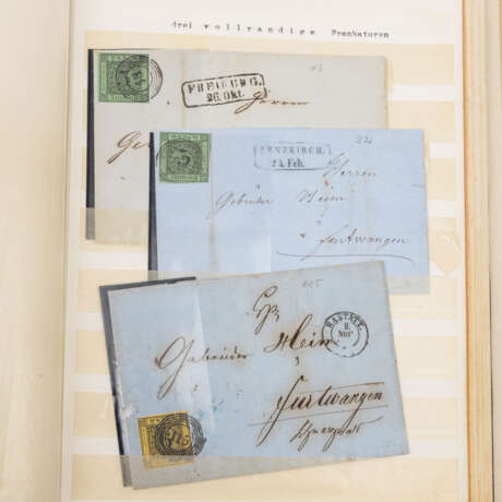 Old Germany Baden to Württemberg 1850-1870 **/O/* and covers - Foto 19