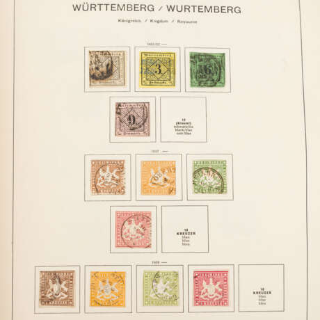 Germany ex 1851-1945, in condition */**/O, in Schaubek screw post binder, - Foto 3