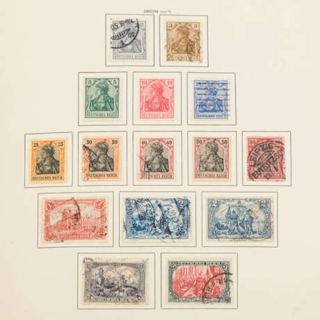 Germany ex 1851-1945, in condition */**/O, in Schaubek screw post binder, - Foto 11