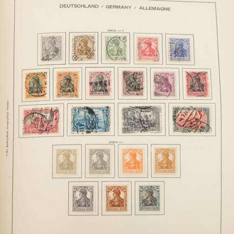 Germany ex 1851-1945, in condition */**/O, in Schaubek screw post binder, - Foto 12