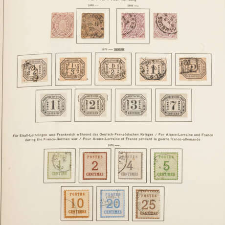 Germany ex 1851-1945, in condition */**/O, in Schaubek screw post binder, - Foto 35