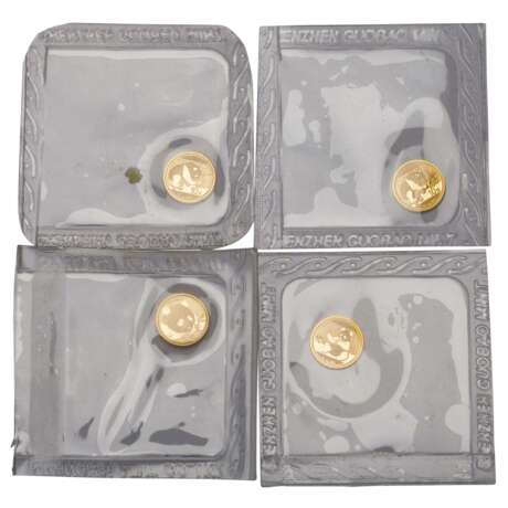 China/GOLD - 4 x 10 Yuan at 1 g each fine, - Foto 1