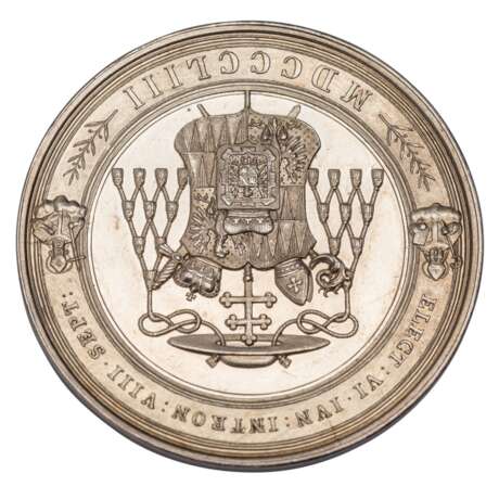 Principality of Fürstenberg - silver medal 1853, Bishop of Olomouc, - Foto 2