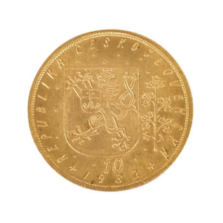 Czechoslovakia/GOLD - 10 ducats 1932, - фото 2