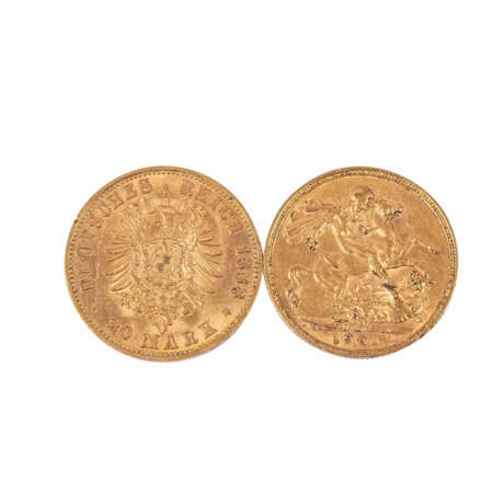 "Royal GOLD - GOLD Sovereign Queen Victoria 1901 and 20 GOLDMark - Foto 2