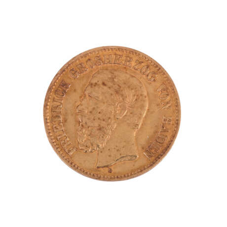 Baden/Gold - 5 Mark 1877/G, Grand Duke Frederick I., - Foto 1