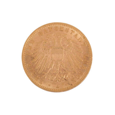 Free and Hanseatic City of Lübeck/Gold - 10 Mark 1910/A, Lübeck, - photo 1