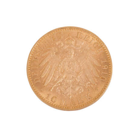 Free and Hanseatic City of Lübeck/Gold - 10 Mark 1910/A, Lübeck, - photo 2