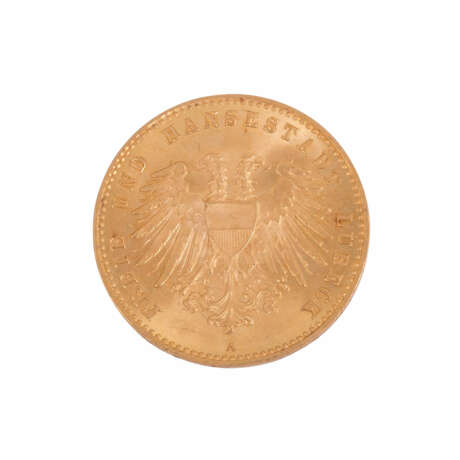 Free and Hanseatic City of Lübeck/Gold - 10 Mark 1901/A, Lübeck, - photo 1