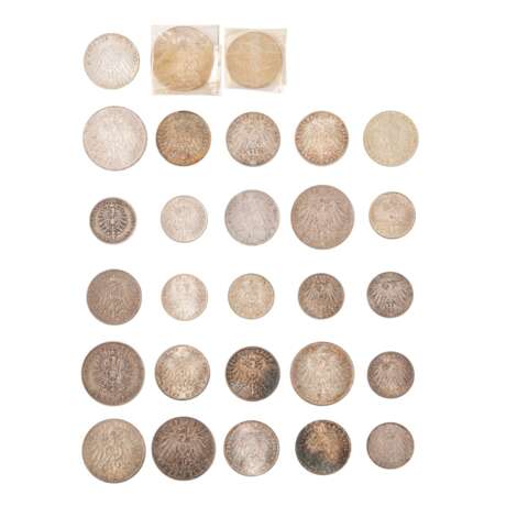 German Empire - 28 coins on tableau, - Foto 2