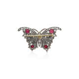 ANTIQUE RUBY AND DIAMOND BUTTERFLY BROOCH - photo 4
