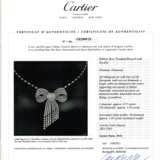 CARTIER BELLE ÉPOQUE DIAMOND BOW PENDANT-BROOCH WITH LATER ADDED NECKCHAIN - фото 3