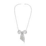 CARTIER BELLE ÉPOQUE DIAMOND BOW PENDANT-BROOCH WITH LATER ADDED NECKCHAIN - фото 5