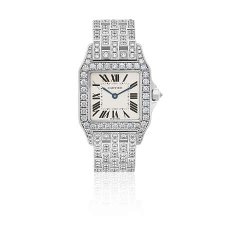 CARTIER DIAMOND 'SANTOS DEMOISELLE' WRISTWATCH - photo 1