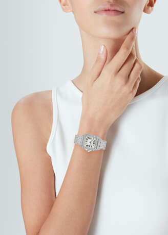 CARTIER DIAMOND 'SANTOS DEMOISELLE' WRISTWATCH - photo 2