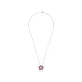 GRAFF RUBY AND DIAMOND FLOWER PENDANT-NECKLACE - Foto 4