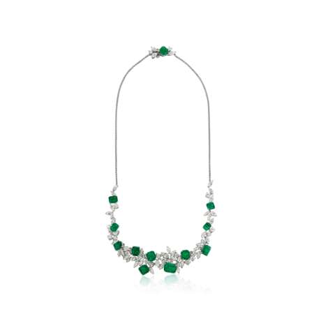 NO RESERVE | EMERALD AND DIAMOND NECKLACE - фото 1