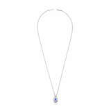 CARTIER SAPPHIRE AND DIAMOND PENDANT NECKLACE - фото 5