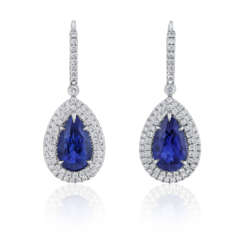 NO RESERVE | TIFFANY & CO. SAPPHIRE AND DIAMOND 'SOLESTE' EARRINGS