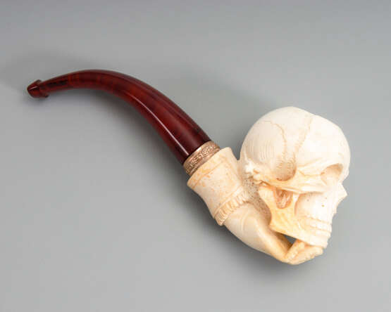 Meerschaumpfeife Totenkopf. - photo 1