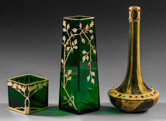 Zwei Jugendstil-Vasen und eine Schale von Josef Riedel - photo 1
