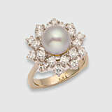 Eleganter Perlring mit Brillanten - photo 1