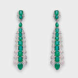 Paar glamouröse Sambia-Smaragd-Ohrgehänge - фото 1