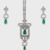 Smaragd-Demi Parure im Stil von Cartier der 20er Jahre - фото 1