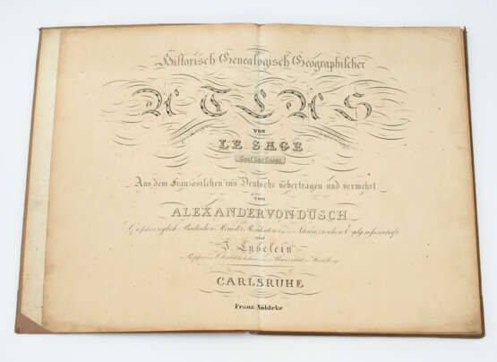 Le Sage (Graf Las Cases): "Historischer Genealogisch-Geographischer Atlas". - Foto 1