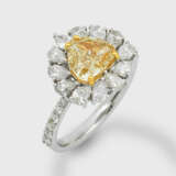 Eleganter Natural Fancy Yellow-Diamantring - Foto 1