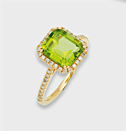 Feiner Peridot-Brillantring - Foto 1