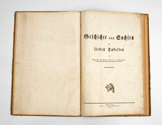von Witzleben, M.E.J.: "Geschichte von Sachsen in sieben Tabellen". - Foto 1