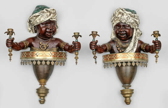 Paar figurale Wandappliken im orientalischen Stil - photo 1