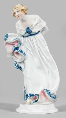 Seltene Jugendstil-Figur "Dame im Ballkleid" - фото 1