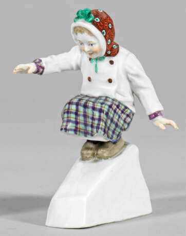 Seltene Jugendstil-Figur "Rutschendes Mädchen" - фото 1