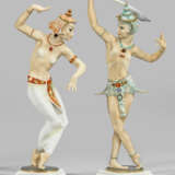 Paar Figuren von balinesischen Tänzern im Art Déco-Stil - фото 1
