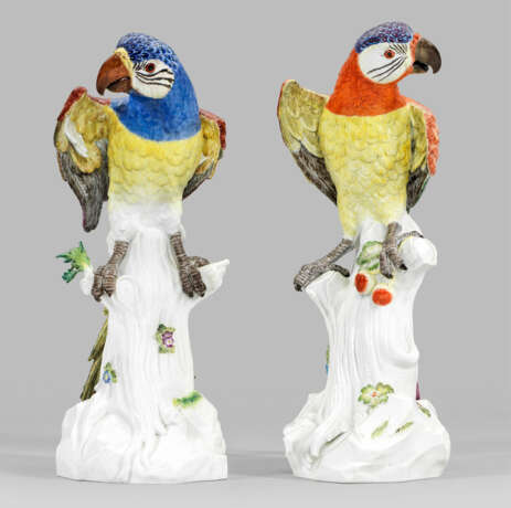 Paar große Papageienfiguren als Gegenstücke - Foto 1