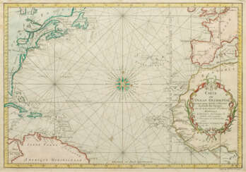 Karte des Atlantischen Ozeans "Carte de l'Ocean Occidental