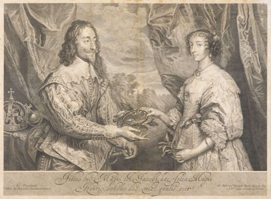 nach van Dyke: König Charles I. und Königin Henrietta Maria". - фото 1