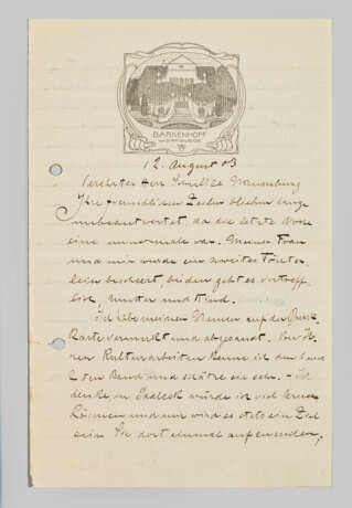 Brief von Heinrich Vogeler (1872 - 1942) - Foto 1
