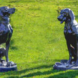 Paar große Jagdhunde als Parkskulpturen - Foto 1