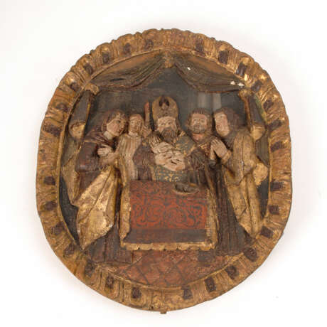Renaissance-Reliefmedaillon: Darstellung Jesu im Tempel. - photo 1
