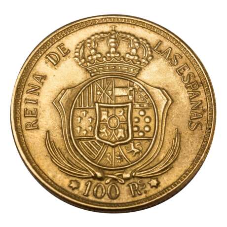 Spain/GOLD - Rare 100 Reales 1861 - Foto 2