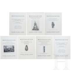 Sieben Kataloge der Galerie Fischer, Waffenauktionen, 1965 - 1972