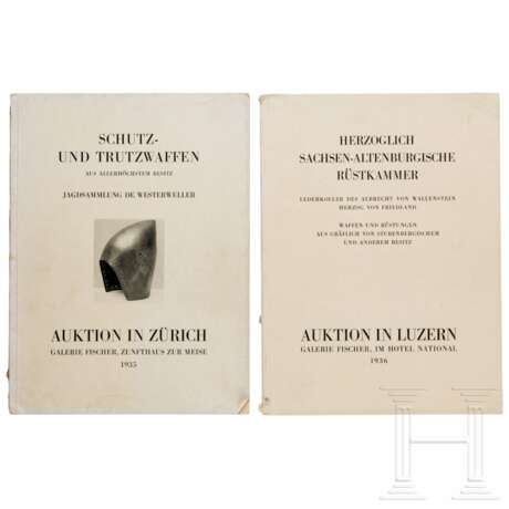 Zwei Auktionskataloge der Galerie Fischer, Sammlung de Westerweller und Sachsen-Altenburgische Rüstkammer, 1935/36 - Foto 1