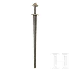 Silbereingelegtes wikingisches Schwert mit Ulfberth-Klinge, Skandinavien, um 900